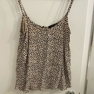 Zara Cami Blouse - Heart print with slit in back